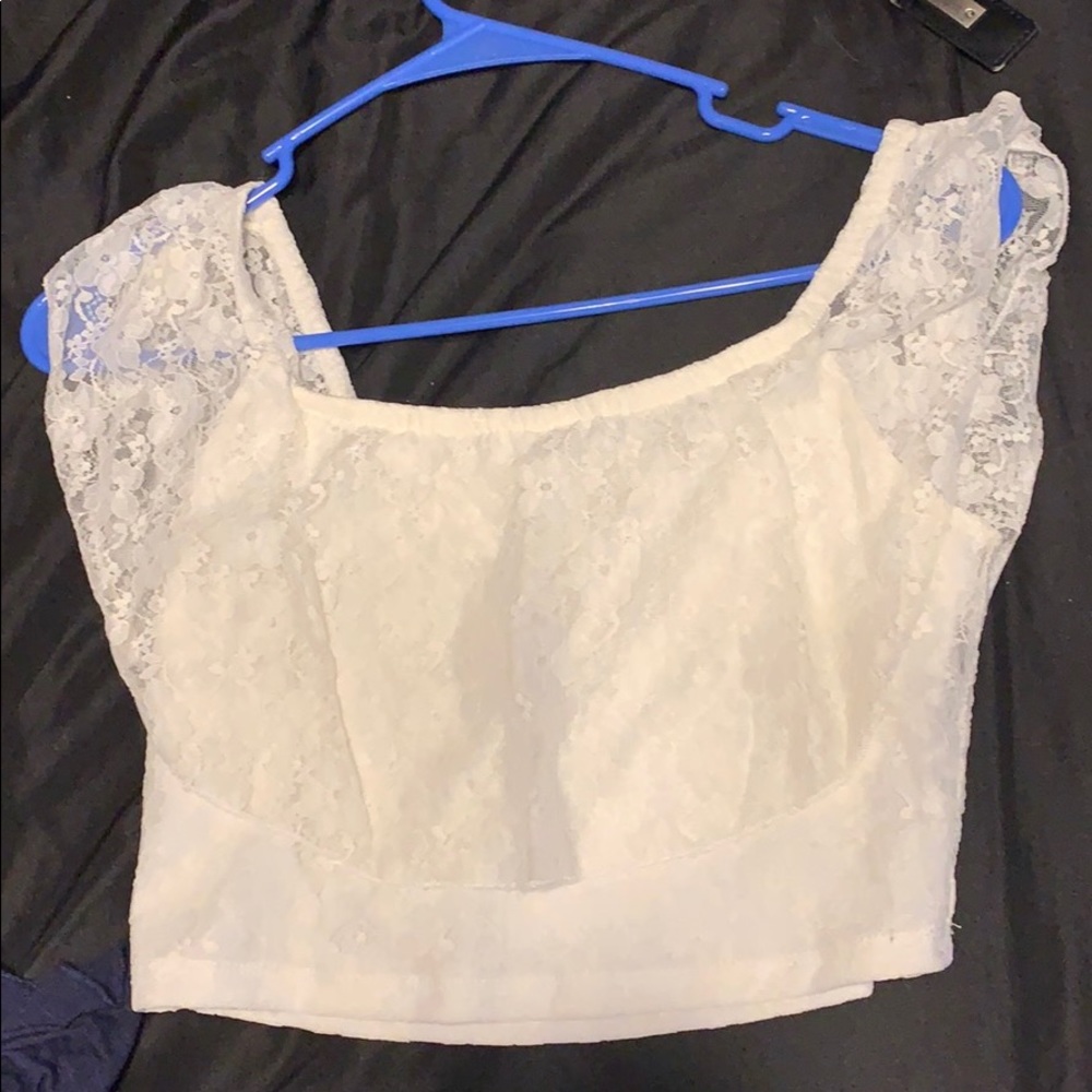 White crop top